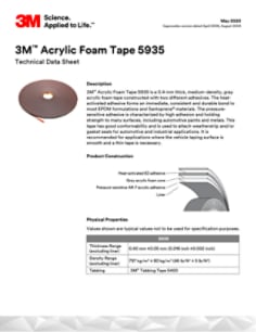 3M(TM) Heat-Activated Acrylic Foam Tape 5935