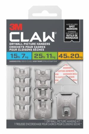3M CLAW Drywall Picture Hanger Variety Pack with Spot Markers 3PHKITM-10EF image 3M CLAW Drywall Picture Hanger Variety Pack with Spot Markers 3PHKITM-10EFimage