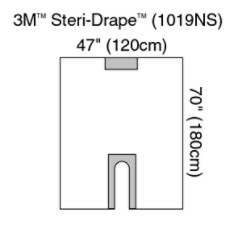 Long U-Drape Clr Plastic U Slot Aperture w Adhesive Illus 1019NS