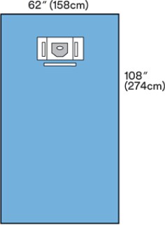 Lg Ophthalmic Sht Aperture 2 Pouch Std Blue Fabric Illus 1065NS