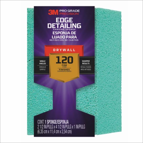 ™ Pro Grade Precision Drywall Edge Detailing Angled Sanding Sponge Fine grit
