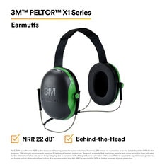 3M™ PELTOR™ X1 Earmuffs X1B, Behind-the-Head