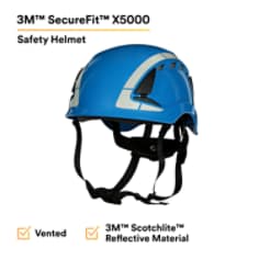 3M™ SecureFit™ Safety Helmet, X5003VX-ANSI, Blue, vented - EPI