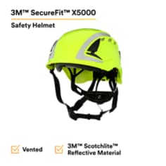 3M™ SecureFit™ Safety Helmet, X5014VX-ANSI, HVGreen, vented - EPI
