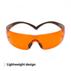 3M™ SecureFit™ Safety Glasses SF406SGAF-BLA, Black/Brown, Orange Scotchgard™ AF Lens