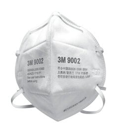 3M™ 9002 หน้ากากป้องกันฝุ่น ละออง แบบพับได้ สายคาดศีรษะ, ภาพเดี่ยวของผลิตภัณฑ์