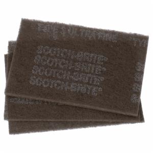 Scotch-Brite Hand Pad 7448, 37448, HP-HP, SiC Ultra Fine, Gray, 9 in x 6 in, 3/Pack, 10 Packs/Caseimage