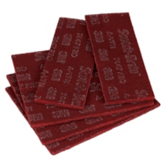 Scotch-Brite™ 7447 Pro Sheet Pad, A/O Very Fine, Maroon, 3-2/3 in x 9 in