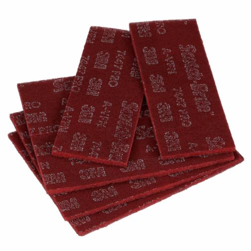 Scotch-Brite™ 7447 Pro Sheet Pad, A/O Very Fine, Maroon, 3-2/3 in x 9 in