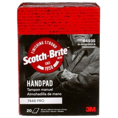 Scotch-Brite™ 7448 PRO Hand Pad, SiC Ultra Fine, Gray, 6 in x 9 in