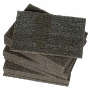 Scotch-Brite Hand Pad 7448, HP-HP, SiC Ultra Fine, Gray, 6 in x 9 in, 20/Carton, 60 ea/Caseimage
