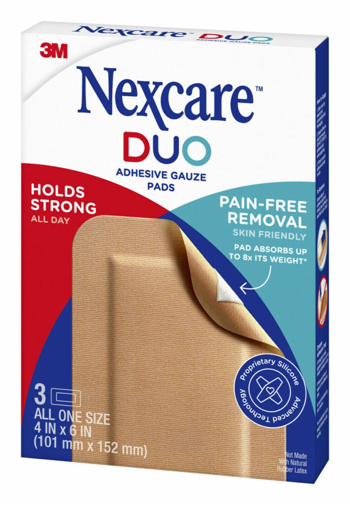 Nexcare Duo Adhesive Gauze Pads DSA46-3