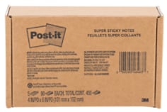 Post-it® Super Sticky Notes 660-5SSMXSIOC, 4 in x 6 in (101 mm x 152 mm), 5 pads
