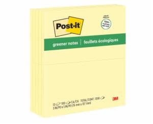 Post-it Notes 655-RP, 3 in x 5 in (76 mm x 127 mm), 100% PEFC, SGSCH-PEFC-COC-110078image