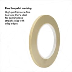 Scotch® Fine Line Tape 218, Green, 1/4 in x 60 yd, 5.0 mil, 144 per case