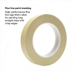 Scotch® Fine Line Tape 218, Green, 3/4 in x 60 yd, 5.0 mil, 48 per case