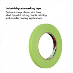 3M™ High Performance Green Masking Tape 401+, 12 mm x 55 m 6.7 mil, 48 per case Bulk