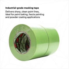 3M™ High Performance Green Masking Tape 401+, 72 mm x 55 m, 6.7 mil, 8 per case