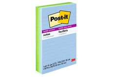 Post-it® Super Sticky Notes 4621-4SSTZ, 4 in x 6 in (101 mm x 152 mm)