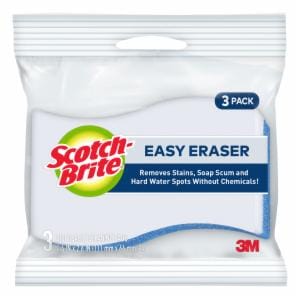 Scotch-Brite Easy Erasing Pad 833, 4.4 in x 2.6 in x 0.9 in, 8/3-pksimage