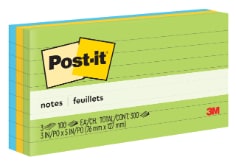 Post-it(R) Notes 655-3AU, 3 in x 5 in (76 mm x 127 mm), Floral Fantasy