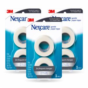 Nexcare Gentle Paper First Aid Tape 781-6PK-SIOC, 1 in x 10 yds, Carded image Nexcare Gentle Paper First Aid Tape 781-6PK-SIOC, 1 in x 10 yds, Cardedimage
