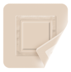 3M™ Kerramax Care™ Gentle Border Dressing, Super-Absorbent, PRD500-1174, 4in x 4in (10cm x 10cm)