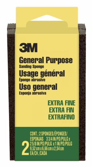 3M™ Sanding Sponge CP-000-2P, Block, 3 3/4 in x 2 5/8 in x 1 in, Extra Fine, 12 pk/cs image 3M™ Sanding Sponge CP-000-2P, Block, 3 3/4 in x 2 5/8 in x 1 in, Extra Fine, 12 pk/csimage
