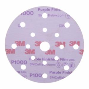 3M™ Hookit Purple Finishing Film Abrasive Disc 260L, 34782, 6 in, Dust Free, P1000, 50 discs per carton, 4 cartons per caseimage