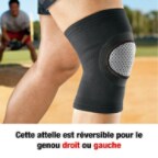 Cette attelle est réversible pour le genou droit ou gauche
