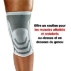 Offre un soutien pour les muscles affaiblis et endoloris au-dessus et en dessous du genou