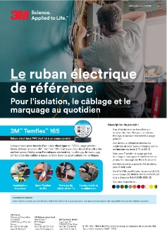 3M™ Temflex™ 165 Ruban électrique vinyle dépliant numérique