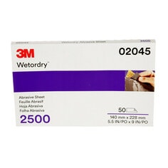 3M ™ Wetordry™ Paper Half Sheet, 401Q, 02045, 2500A