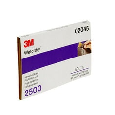 3M ™ Wetordry™ Paper Half Sheet, 401Q, 02045, 2500A