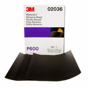 3M™ Wetordry Abrasive Sheet 213Q, 02036, P600, 9 in x 11 in, 50 sheets per carton, 5 cartons per caseimage
