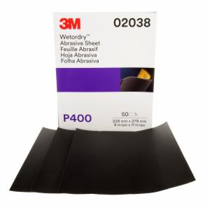 3M™ Wetordry Abrasive Sheet 213Q, 02038, P400, 9 in x 11 in, 50 sheets per carton, 5 cartons per caseimage