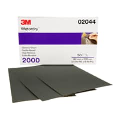 3M™ Wetordry™ Abrasive Sheet, 401Q, 02044, 2000, 5 1/2 in x 9 in (13.97 cm x 22.86 cm)