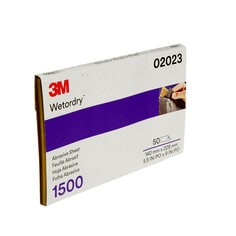 3M™ Wetordry™ Abrasive Sheet, 401Q, 02023, 1500, A-weight