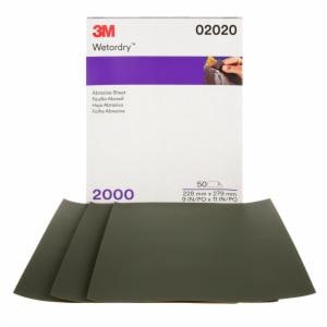 3M™ Wetordry Abrasive Sheet, 02020, 2000, 9 in x 11 in, 50 sheets per carton, 5 cartons per case image 3M™ Wetordry Abrasive Sheet, 02020, 2000, 9 in x 11 in, 50 sheets per carton, 5 cartons per caseimage