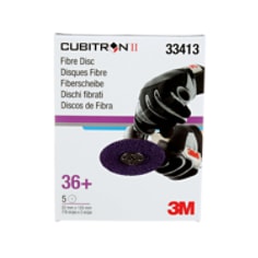 3M™ Cubitron™ II Abrasive Fibre Disc, 33413, 36+, 5 in x 7/8 in