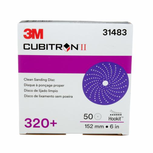 3M™ Cubitron™ II Hookit™ Clean Sanding Abrasive Disc, 31483, 6 in, 320+ grade