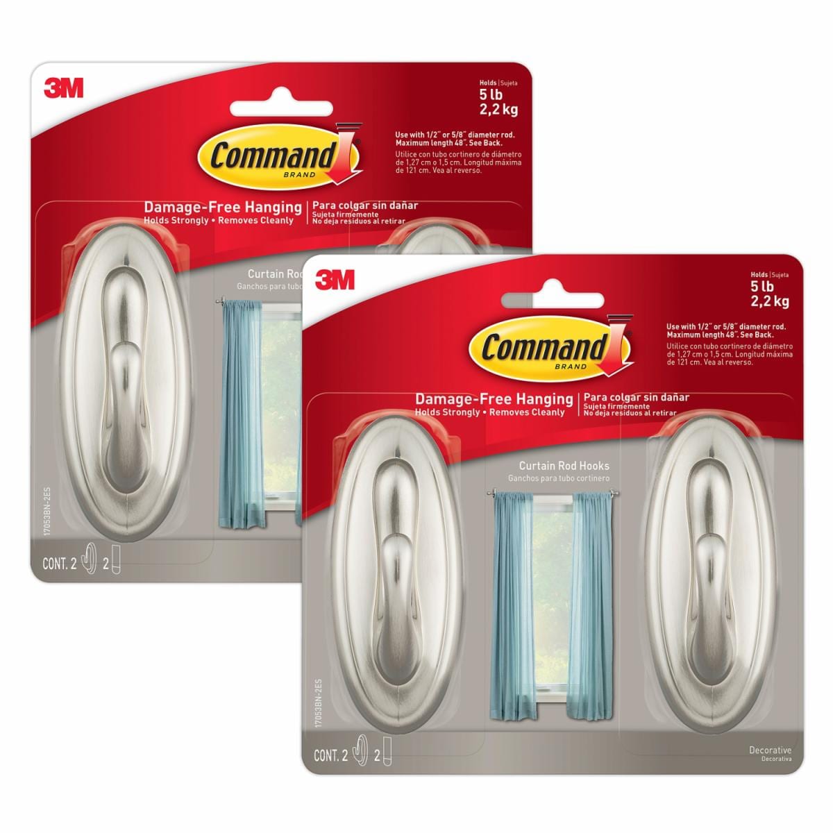 Command Curtain Rod Hooks