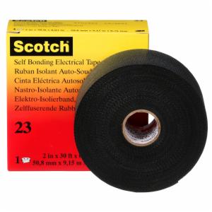 Scotch Rubber Splicing Tape 23, 2 in x 30 ft, Black, 1 roll/carton, 16 rolls/Case image Scotch Rubber Splicing Tape 23, 2 in x 30 ft, Black, 1 roll/carton, 16 rolls/Caseimage