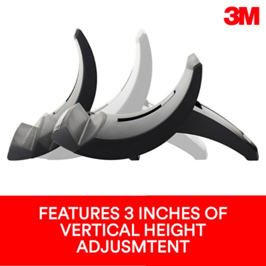 3M LX550 Adjustable Vertical Laptop Stand for Notebook Stand Black Color_MC 3M LX550 Adjustable Vertical Laptop Stand for Notebook Stand Black Color_MC