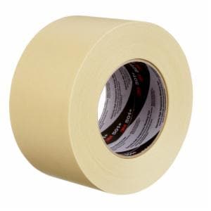 3M™ Specialty High Temperature Masking Tape 501+, Tan, 72 mm x 55 m, 7.3 mil, 12 Rolls/Caseimage