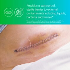 Provides waterproof sterile barrier to external contaminants