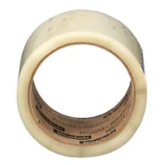 A roll of Scotch® High Tack Box Sealing Tape 371+, Clear, 72 mm x 100 m