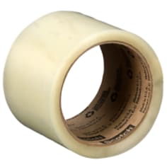 A roll of Scotch® High Tack Box Sealing Tape 371+, Clear, 72 mm x 100 m