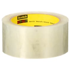 A roll of Scotch® High Tack Box Sealing Tape 375+, Clear, 48 mm x 50 m