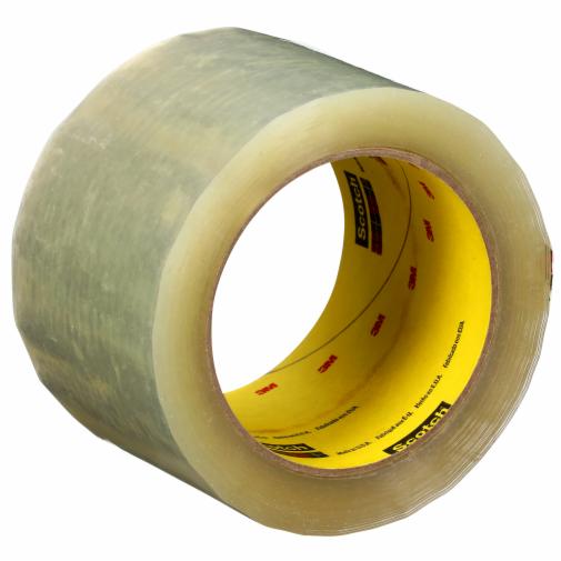 A roll of Scotch® High Tack Box Sealing Tape 375+, Clear, 72 mm x 50 m